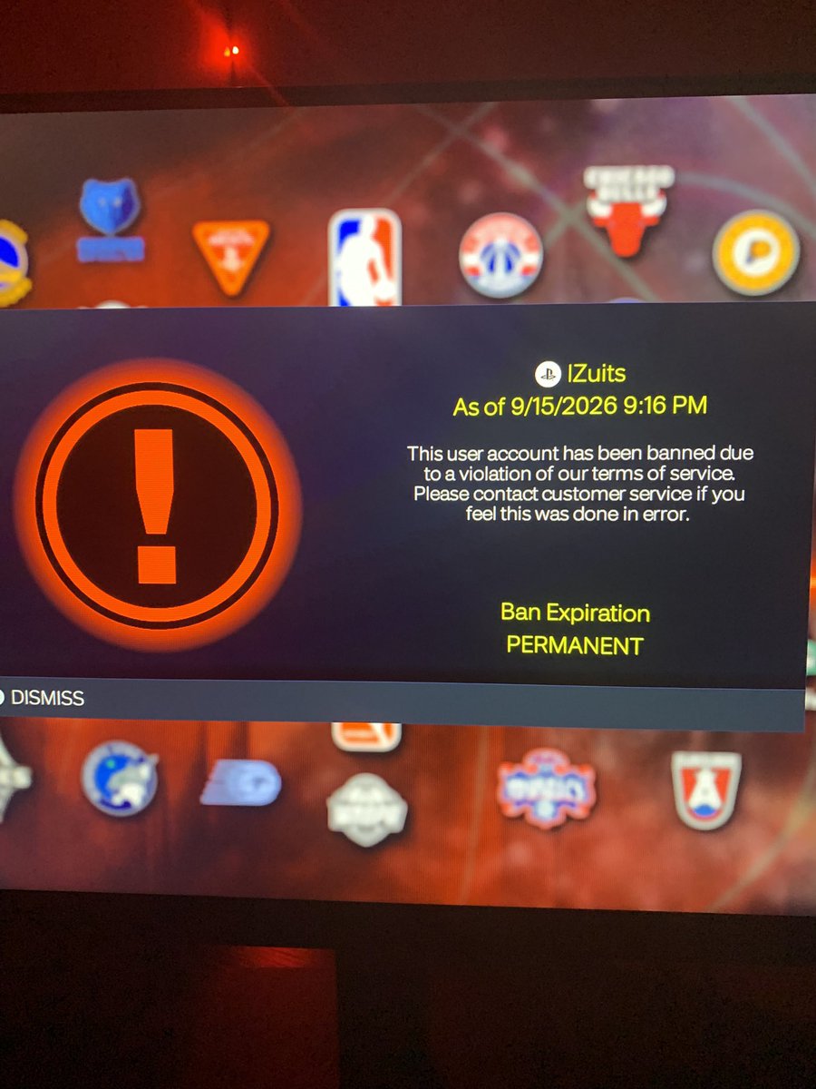 IQContained's tweet photo. For the 1st time this year, it’s looks like the 1st TRUE ban wave has gone out on NBA2K27, with accounts being permanently taken down 😳

Is this what we’ve been waiting for?? https://t.co/6waCV7qqun