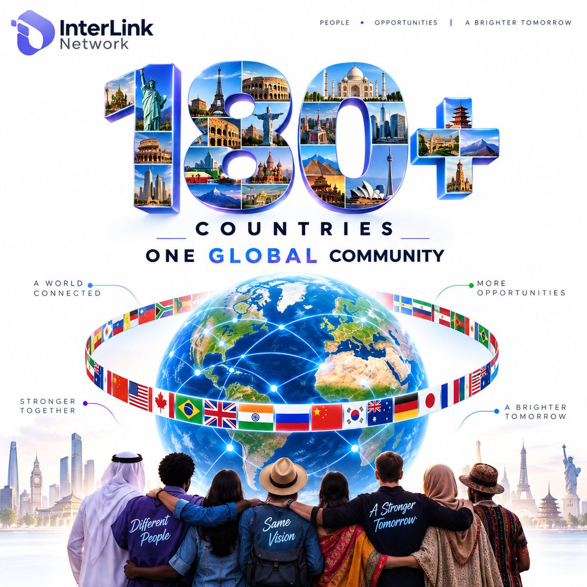 interlinklabsas's tweet photo. INTERLINK COMMUNITY IS GOING GLOBAL

From one growing community to a truly global network, InterLink Network is now reaching 180+ countries.

This milestone reflects the growing participation of Linkers around the world who are mining, building, and becoming part of the InterLink ecosystem.

180+ countries is more than just a number. It represents a community expanding across borders and a network continuing to build toward broader adoption and real-world utility.

🔹 Real-World Utility — Creating practical use cases for $ITL and $ITLG beyond mining

🔹 Global Adoption — Building a network designed to connect users across borders

🔹 Accessible Mining — Enabling more people to participate in the growth of the ecosystem

🔹 Human-Centric Ecosystem — Connecting verified humans within a decentralized network

🔹 Digital Payments — Working toward practical crypto-based payment solutions

🔹 InterLink Chain — Developing blockchain infrastructure for real-world Web3 applications

🔹 Long-Term Growth — Building toward greater adoption, utility, and continued development

180+ countries. One growing ecosystem. One global InterLink community. 

The journey is still moving forward.

#InterLink #ITL #ITLG #ITLX