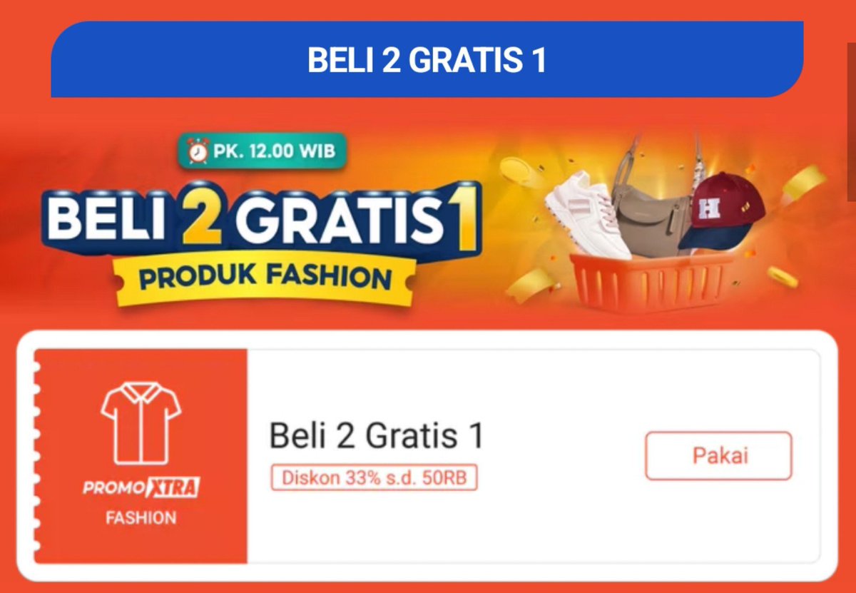 today_clouds's tweet photo. BELI 2 GRATIS 1 KHUSUS PRODUK FASHION😍

mulai jam 12.00, lesgooo 👇
https://t.co/STFUr2dh1K https://t.co/ksxj9Zwt9s