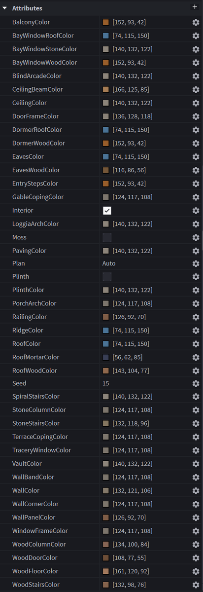 BluNomad's tweet photo. @yjgahng Overall really good! I ended up with a ton of color attributes; I probably don't need them all but it'd be nice to have a way to organize them into categories. Looking forward to the terrain updates and populating my world with a big variety of procedural models! https://t.co/RTZqVjRGqQ