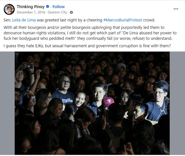 pauloMDtweets's tweet photo. Just a reminder that the new appointed Assistant Cabinet Secretary, ASEC RJ Nieto (Thinking Pinoy) made a career out of taunting De Lima for years. 

Paalala lang po. Sana hindi tayo makalimot. https://t.co/hAvDkzC3qE