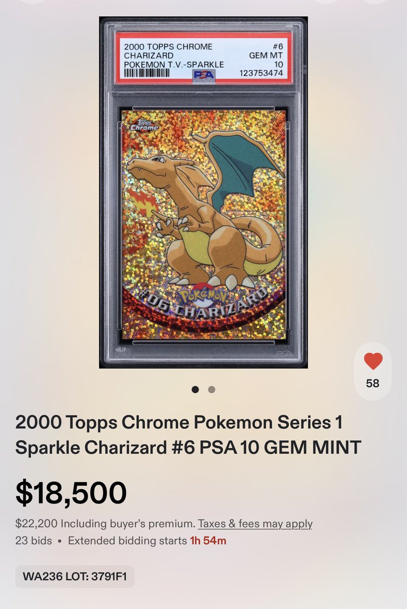astro_degens's tweet photo. GIVING AWAY this $18,500 PSA 10 GEM MINT 2000 Topps Chrome Pokémon Series 1 Sparkle Charizard #6 🔥🐉

If this card brings you even a fraction of the joy Pokémon has given me, then mission accomplished.

Valued at ~ $18,500 and it could be yours. 

Just follow, like, RT & reply for a chance to win. Good luck! 🍀