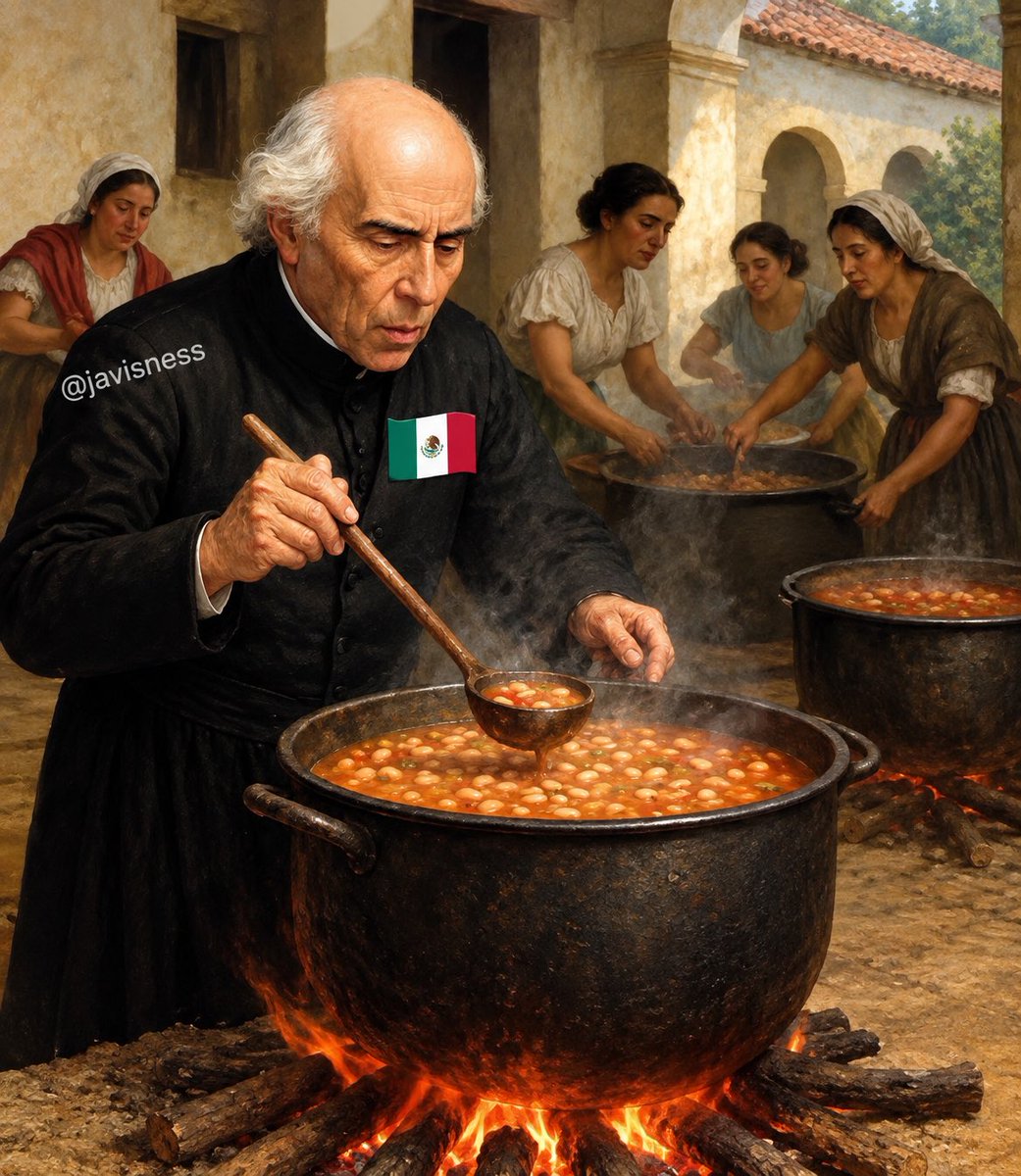 Javisness's tweet photo. A esta hora Miguel Hidalgo ya andaba en friega con el pozole https://t.co/xRtWtObPye