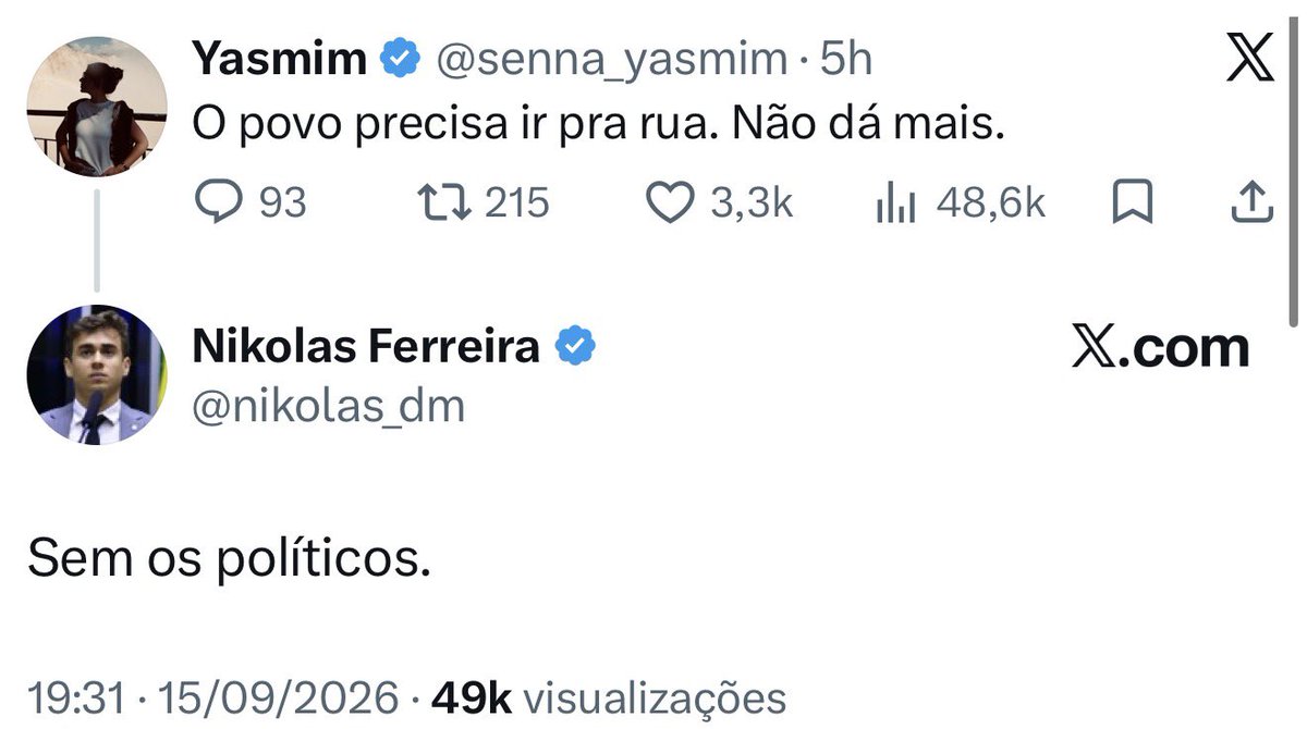 thaispsic's tweet photo. “O povo precisa ir pra rua” é frase fácil. O difícil é não repetir o 8 de janeiro. Quem convoca sem assumir o risco depois some. A gente já pagou essa conta. Rua sem rumo já deu no 8 de janeiro. Agora o jogo é outro: 4 de outubro. Votar e eleger Flávio Bolsonaro. Esse é o ponto. https://t.co/cXYMLE9XGt