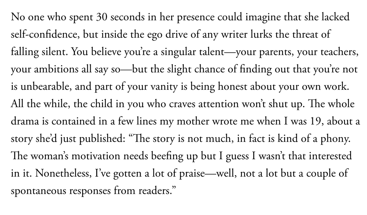 nxthompson's tweet photo. George Packer's essay about his mother may have the most striking first sentence I've ever read. But it's so much more than that. Just read this bit too. https://t.co/TNoLTMuG8d https://t.co/Z1ll7ZIUxb