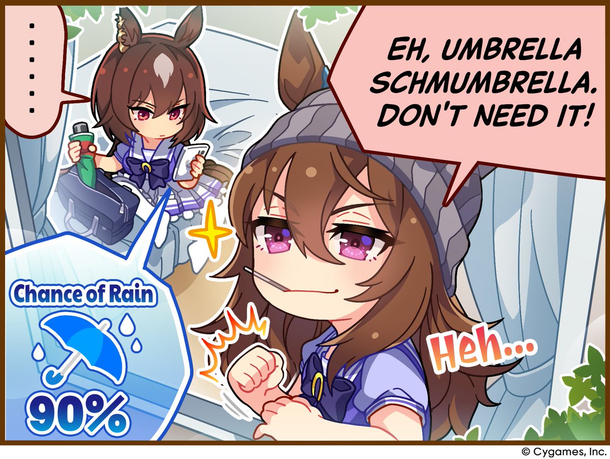 umamusume_eng's tweet photo. 📖 One-Panel Comic 📖

Nakayama Festa
What Are the Odds? ☔

#Umamusume https://t.co/mdeF6KW3c7
