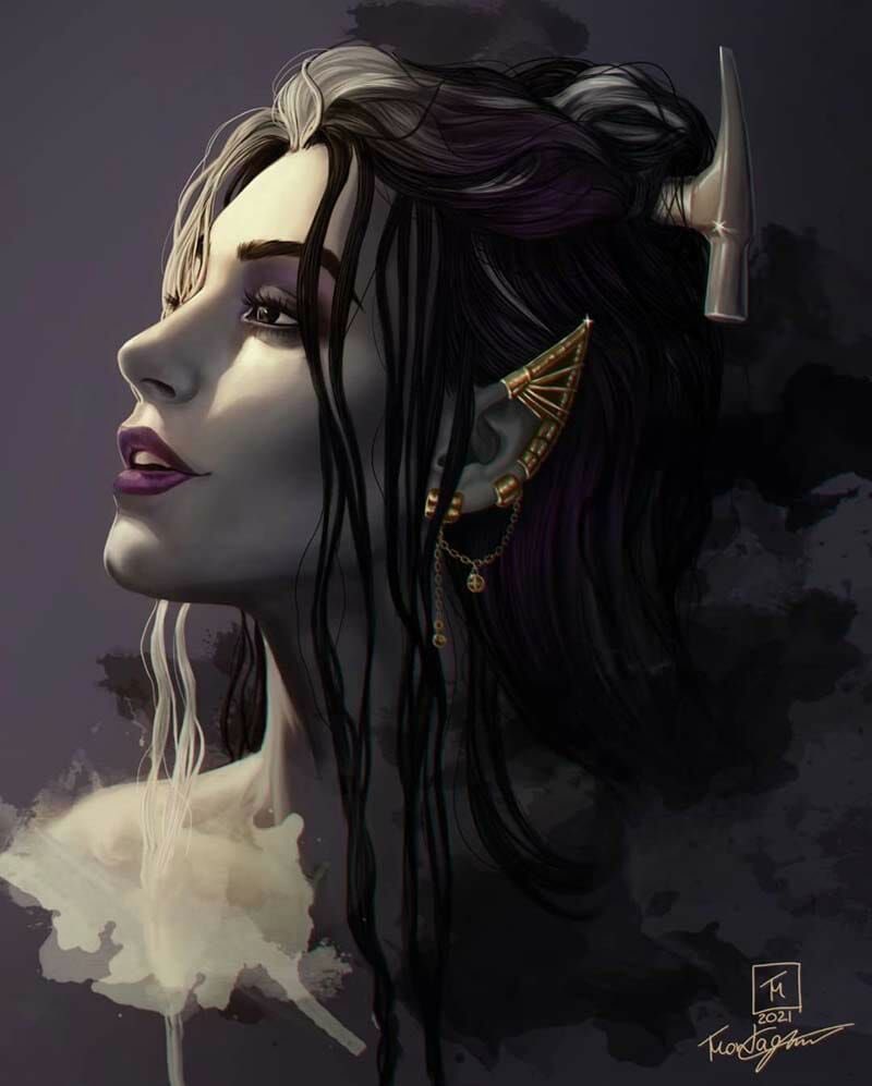 temultuouspanic's tweet photo. LOOK AT THE POSES

(beautiful Laudna art by Taleisha Montagner) https://t.co/gZN9VGixF7