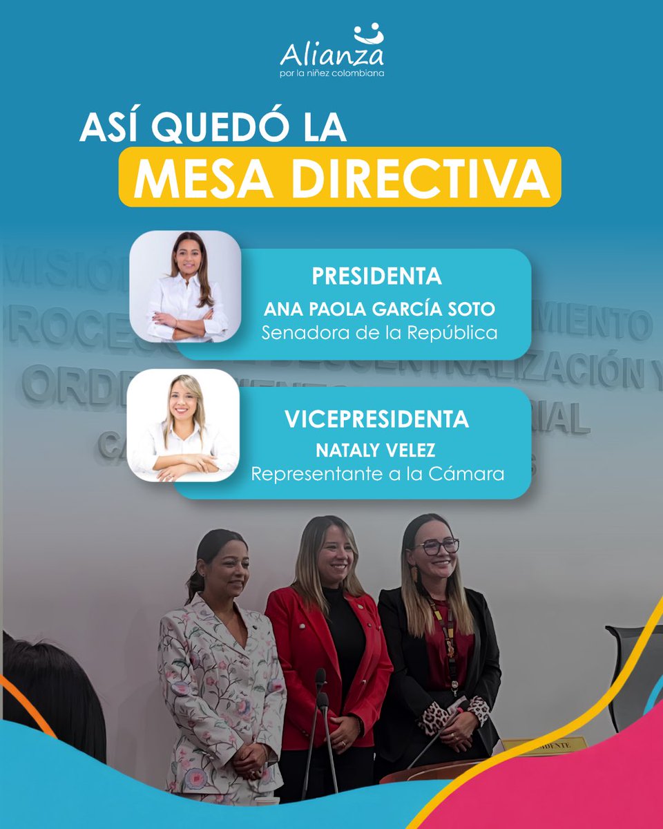 alianzaninez's tweet photo. 👉🏽 Desliza para conocer:

 ¿Qué significa esta Comisión y cómo funcionará?

 ¿Quiénes integran su Mesa Directiva?

 ¿Cuáles son las prioridades legislativas sobre la mesa?

Este es un punto de partida. El verdadero reto es traducir este espacio en acciones concretas frente a las realidades que vive la infancia en nuestro país. Por eso, respaldamos esta instalación retomando las 16 prioridades que presentamos al inicio de la legislatura.

📄 Lee la Carta Abierta al Congreso y conoce las 16 prioridades aquí: https://t.co/6eq3NTHsOz

#AlianzaPorLaNiñez  #DerechosDeLaNiñez #CongresoDeLaRepública #InfanciaYAdolescencia #Colombia