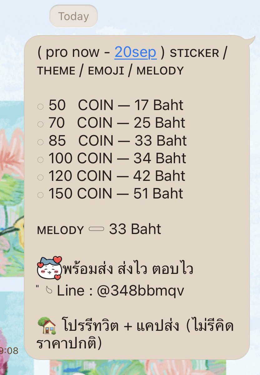 alwaysMoogob's tweet photo. ( pro now - 20sep )⋆⭒˚｡ Sticker Theme Emoji melody ⋆⭒˚｡

 50© — 17.-
 70© — 25.-
 85© — 33.-
120© — 42.-
150© — 51.-
🪄💘 pls.rt / พร้อมส่ง ส่งไว ตอบไว💭
̎ 𓄼 Line : https://t.co/zGFRggDE9A 

#ธีมไลน์ #สติกเกอร์ไลน์ #สติ๊กเกอร์ไลน์ #เมโลดี้ไลน์ #ธีมไลน์ราคาถูก #อิโมจิไลน์ https://t.co/q3bO8GYYl6