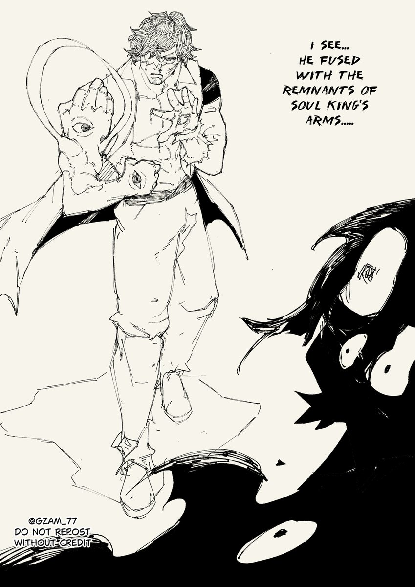 Gzam_77's tweet photo. Concept:
Chad Upscale.
He fused with the remnants of the Soul King's left and right arms https://t.co/bRIzO4pC4L