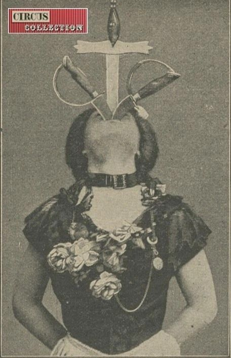 Fleshtoplay's tweet photo. Ada Zingara, a famous American sword swallower from the early 20th century. https://t.co/rKlZwC7See