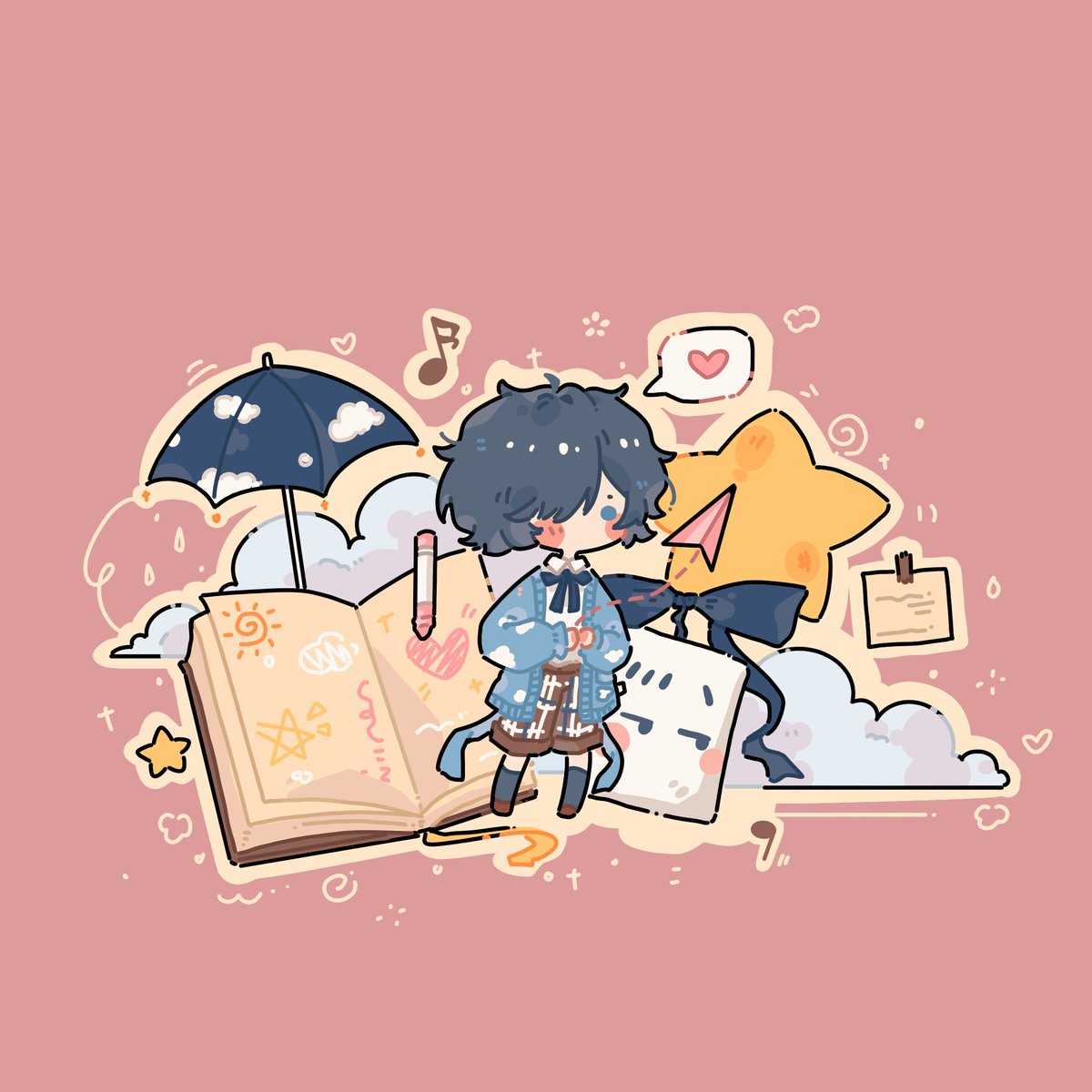 xuxian05's tweet photo. アルバム発売おめでとうございます
#まふあーと #そらるの絵 https://t.co/VtELQYvdiD
