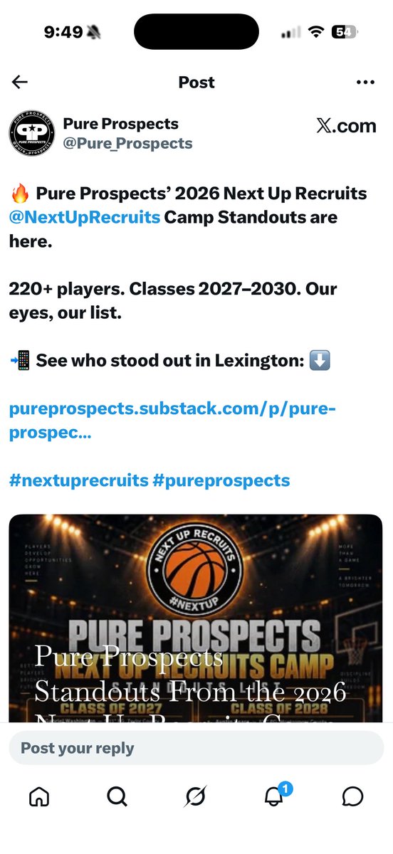 DTopmiller92340's tweet photo. @Pure_Prospects appreciate being named @NextUpRecruits Camp standout https://t.co/m6rksLWbjL