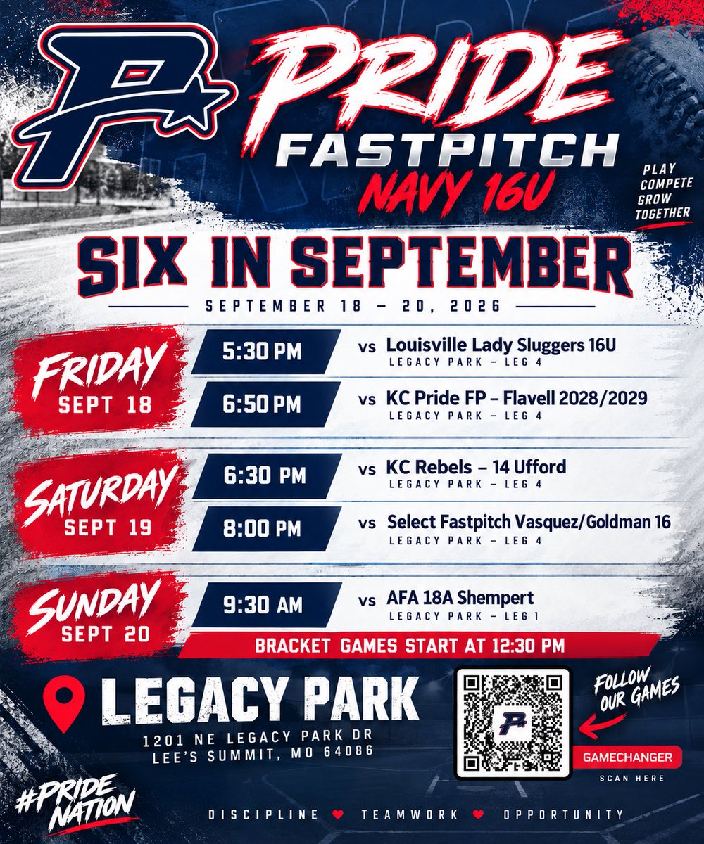 KCPrideNavyThom's tweet photo. Can’t wait wait to get back on the fields.  New schedule for this weekend released. https://t.co/CbXCkQluvd