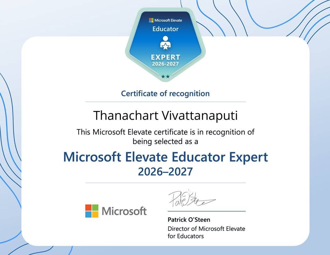 IT9_MiKE's tweet photo. สำหรับโลกของ #MicrosoftEduacation การศึกษา ตำแหน่ง MVP ในโลกนี้คือ #Microsoftt Elevate Educator Expert หรือ #MEE Exepert ปีนี้ได้มาแล้ว เย้ๆ เพราะโลกการศึกษาของ Microsoft จะมีหลายอย่างต่างกับโลกของ Commercial/Government/Non-Profit เยอะเหมือนกัน เช่น Microsoft 365 รุ่น A1/A3/A5 มีความสามารถหลายอย่างที่ตระกูล Business/Enterprise ไม่มีมีเฉพาะ Education เกี่ยวกับการศึกษาเท่านั้น ปีนี้ได้มาละ สถานะ Microsoft Elevate Educator Expert 2026-2027 👍✌️