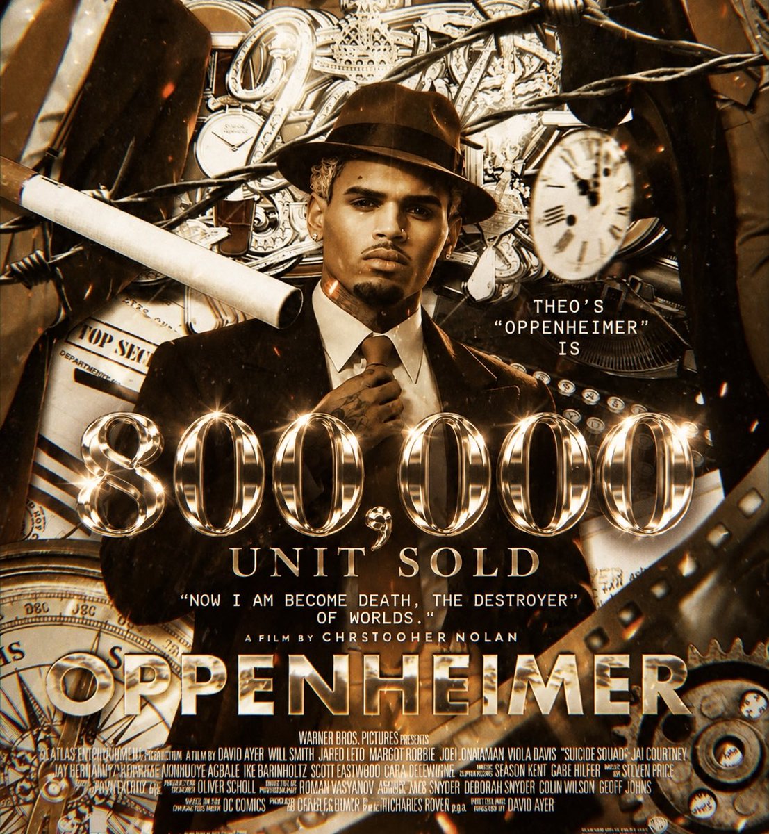 chartshollywood's tweet photo. Theo’s “OPPENHEIMER” has now sold over 800,000 units in the US. https://t.co/tYGTLL93Ln