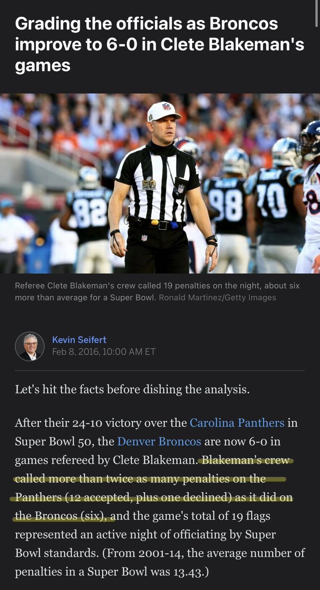 beefypickles's tweet photo. @KelbermanNFL I’m sure you were wanting Clete Blakeman investigated when he threw Super Bowl 50 for the Broncos. I see why they call your team the Donkeys. Because the fans are a bunch of jackasses. https://t.co/Ud53IFQLey