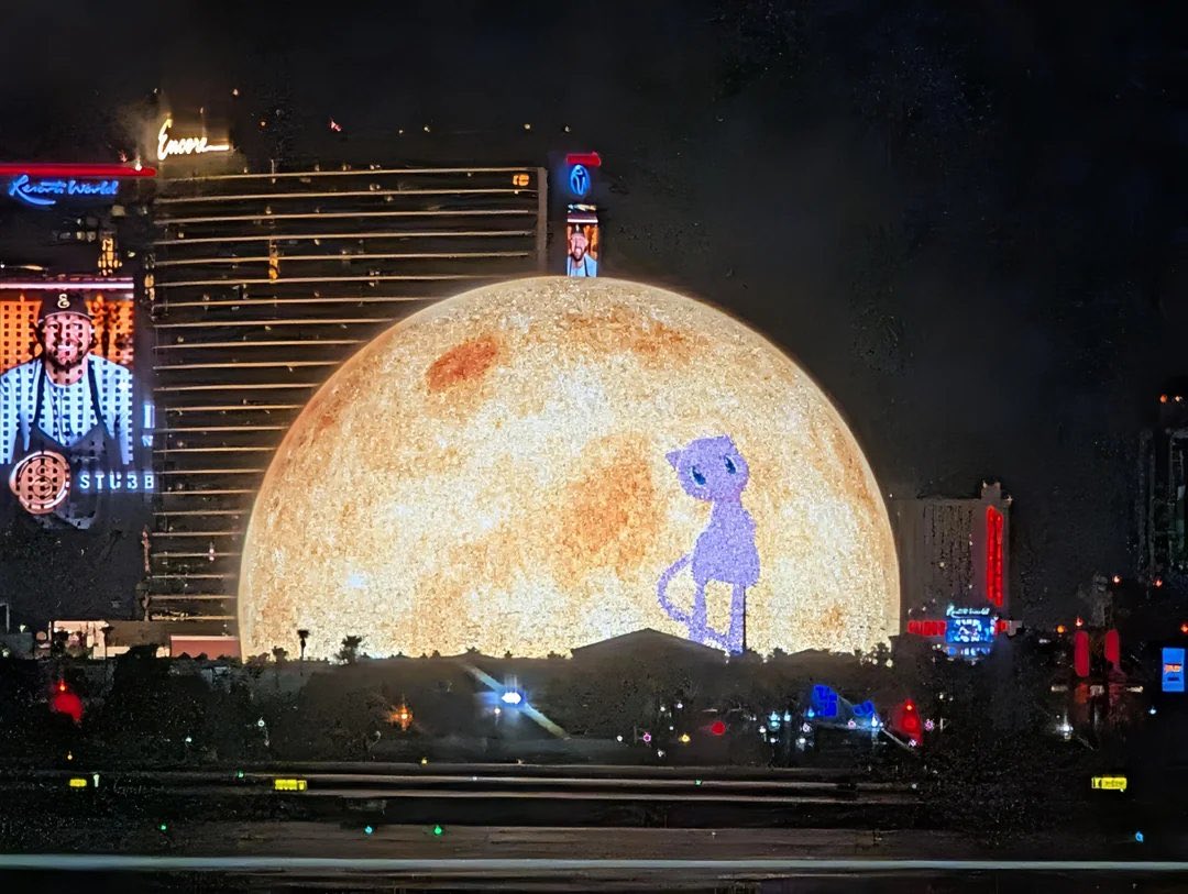 TiltRips's tweet photo. Pokémon took over the Las Vegas Sphere in celebration of the 30th anniversary 👀 https://t.co/0YlIDIYDln