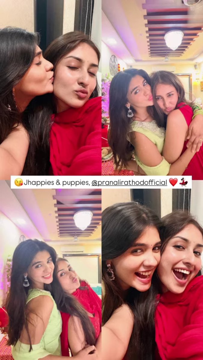 moumitataurus2's tweet photo. jhappi and puppy wala friends anchu and Pranu 😂😘 Precious bond priceless friendship hai  #Pranchal duo ❤🧿
Ganpati bappa Morya!! 🙏🌺
#AnchalSahu 
#PranaliRathod https://t.co/xi0QfcQWyD