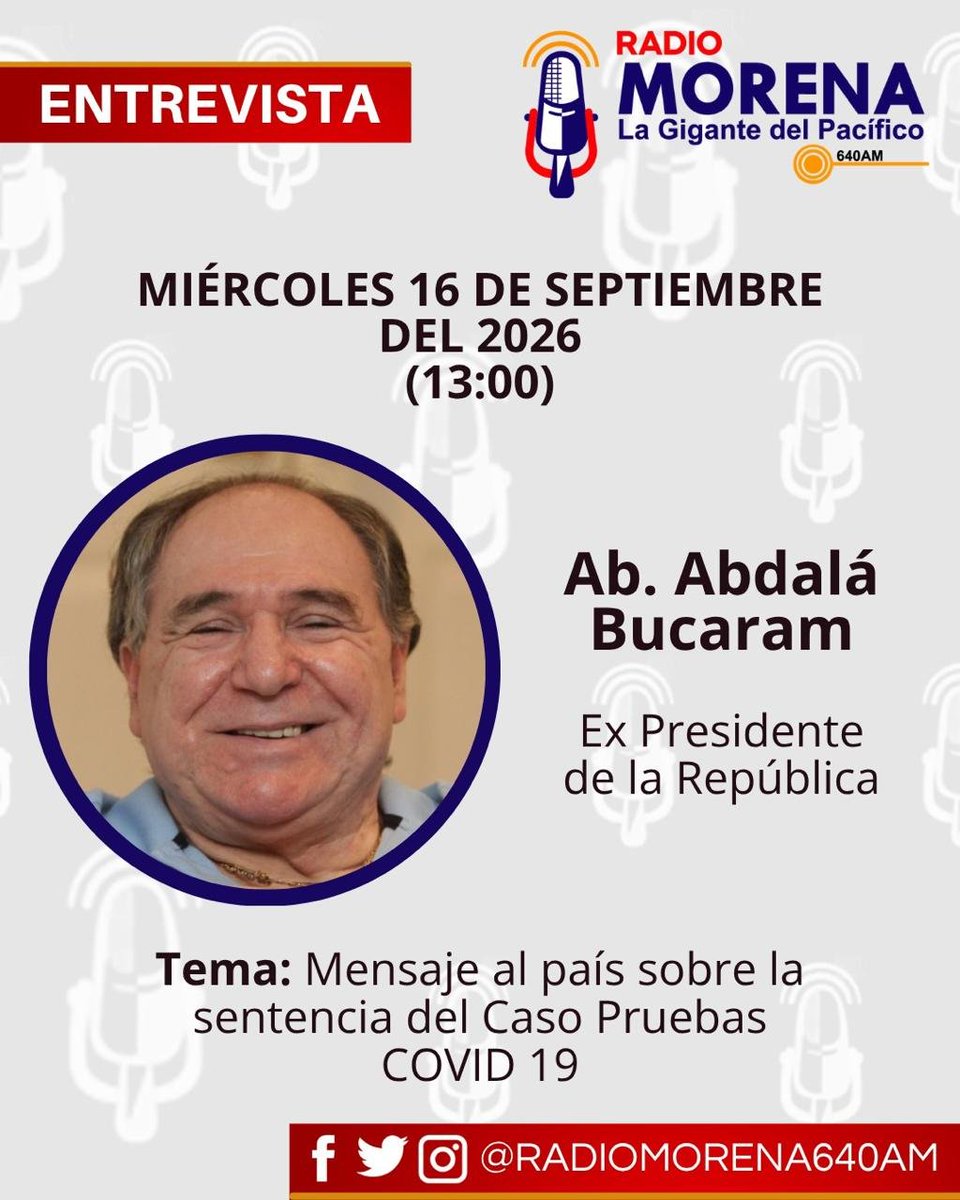 abdalabucaram's tweet photo. CONOZCA LA VERDAD DE LA VERGONZOSA SENTENCIA CONTRA ABDALÁ Y JACOBITO...INSTRUYASE BIEN SONRE EL PROCESO PARA QUE NO OPINE PENDEJADAS Y MALDADES...EL PAPEL DE LASSO, ROMO Y EL GENERAL CARRILLO EN LA SENTENCIA...ESCUCHE LOS HORRORES QUE NO CONOCEN https://t.co/LPBq5x6nN4