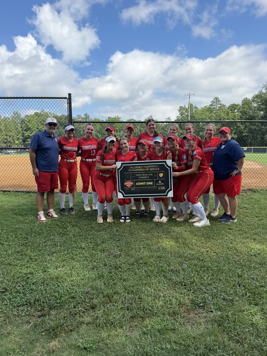 AutumnAndreoli's tweet photo. So proud of my team for earning a bid for the AFCS Nationals! We accomplished one of our goals for the weekend. Now  time to get back to work and keep getting better before we compete for the Alliance Super Cup bid in NJ in October! @thealliancefp @teampahall @teampafastpitch 

@PA_recruit @DiamondAddicts
@MidwestPremierS @TopPreps @softbalamerica @BradyVernon @ConnectSports_ @LineDsoftball @los_stuff @ExtraInningSB @SoftballDown @CoastRecruits @CoastRecruitsSB @nxt1sports @softballhype @SunilSportsNews @fastpitchwatch @gatorjack72 @IHartFastpitch