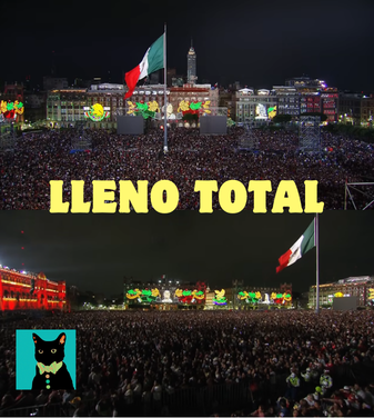 elgatopolitico_'s tweet photo. 🔴​🔴Lleno total en el Zócalo en estos momentos 🇲🇽🥁🥁

La presidenta llamó y su pueblo no la dejó sola. 🇲🇽 🥁🥁

¡Viva México!
#GritoDeIndependencia https://t.co/FeBOKzHL37
