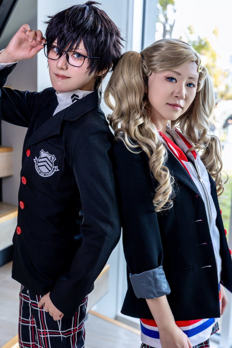 sijimi_syo's tweet photo. Cosplay*ペルソナ５

主人公@sijimi_syo
高巻杏@amazake_appare 

📸@nyamo_kig 
#シンサツコス4 https://t.co/CfWrdSGR0I