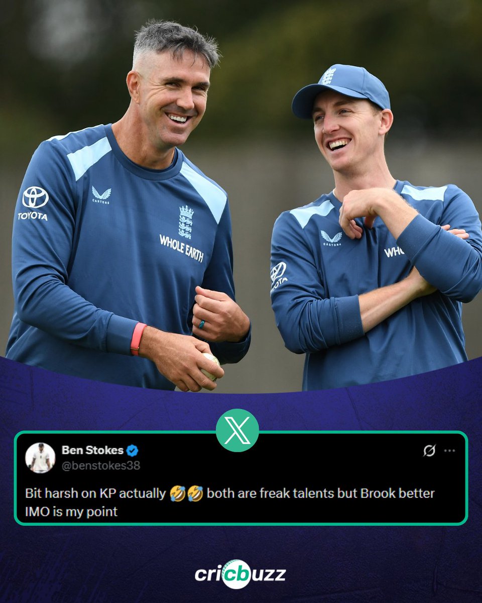 cricbuzz's tweet photo. Harry Brook better than Kevin Pietersen? 👀

Ben Stokes thinks so!

#ENGvSL https://t.co/nhws3Inzxk