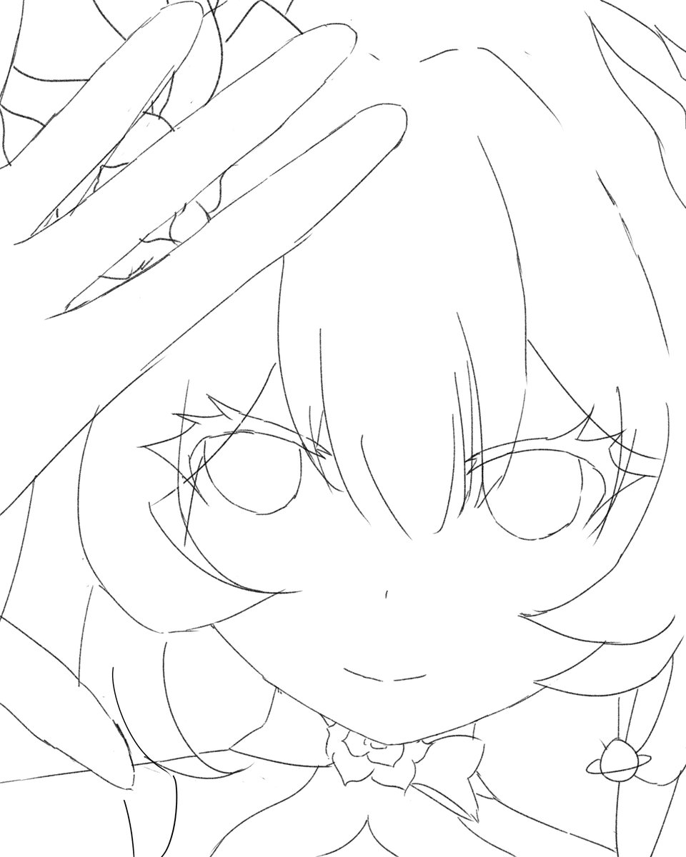 heyfugue's tweet photo. cyrene sketch https://t.co/RrEPeBupeM