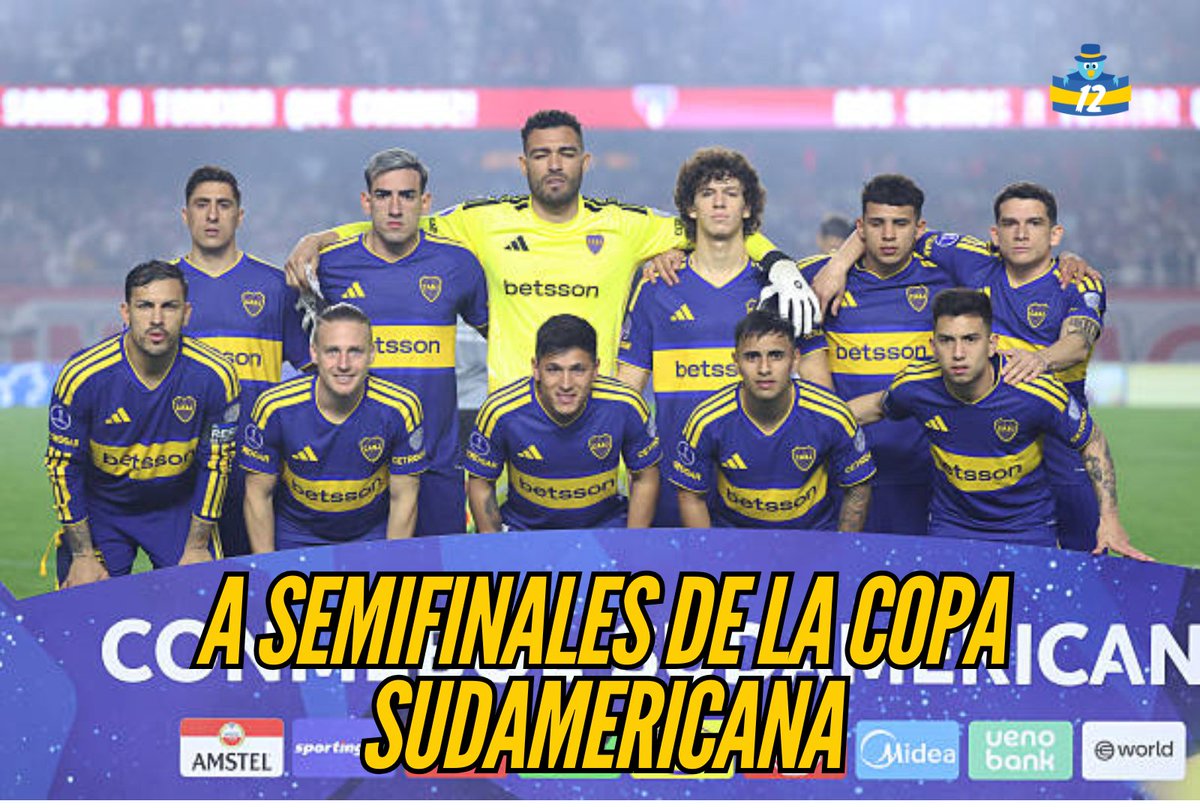 la12tuittera's tweet photo. ✅ ¡#BOCA EN SEMIFINALES DE LA COPA SUDAMERICANA! 💙💛💙 https://t.co/bURX6B6DLJ