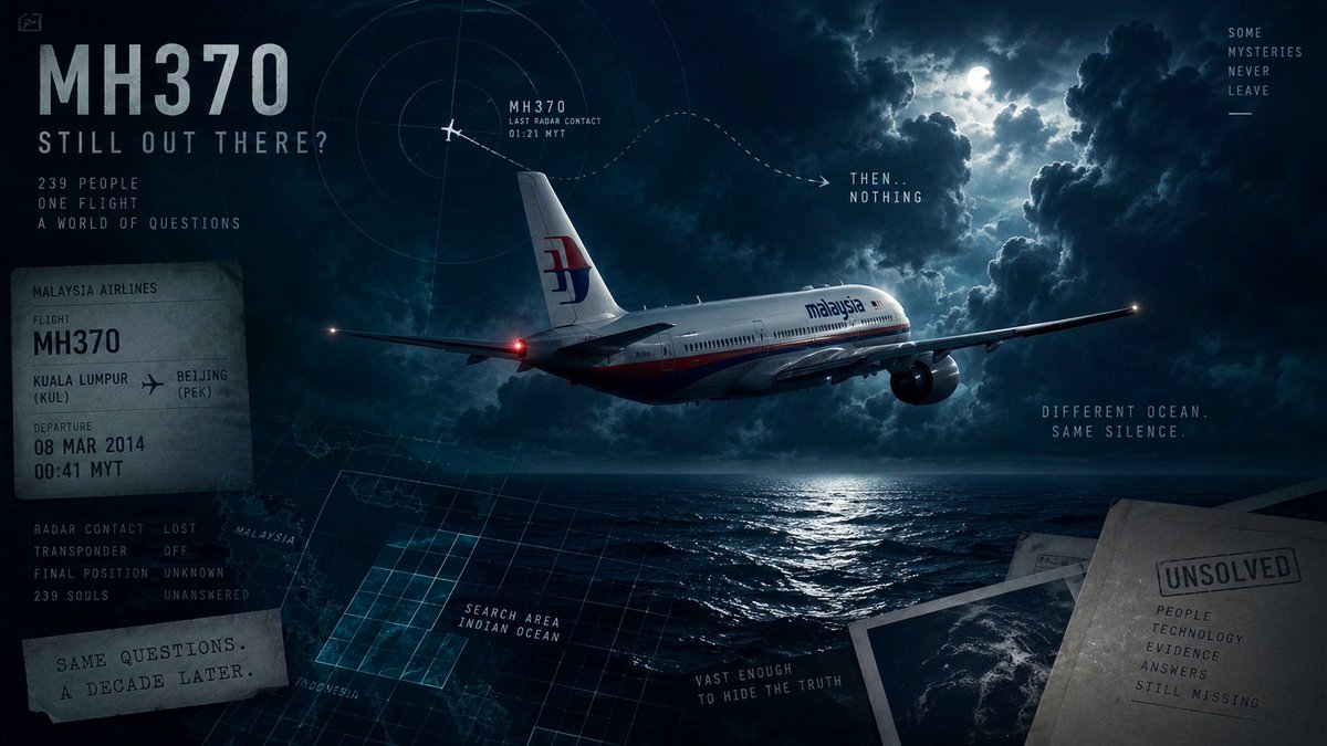 mlk289_'s tweet photo. เห็นหลายคนกลับมาพูดถึงเหตุการณ์นี้กันเยอะ MH370 นี่ผ่านมากว่า 12 ปีแล้วนะ
แต่มันก็ยังมีคำถามอยู่ว่า เครื่องบินลำใหญ่ทั้งลำ มีคนอยู่บนเครื่องตั้ง 239 คน แล้วมันหายไปจากเส้นทางที่บินอยู่ได้ยังไง

คือรู้จากข่าวว่ามีชิ้นส่วนบางชิ้นถูกพบ แล้วก็มีการยืนยันว่าเป็นของ MH370 จริง
แต่ตัวเครื่องมันอยู่ไหน เครื่องบินทั้งลำหายไปไหน จุดตกจริงๆอยู่ตรงไหนไม่มีใ��รตอบได้

กล่องดำก็ยังไม่เจอ แล้วช่วงสุดท้ายก่อนเครื่องหายไปมันเกิดอะไรขึ้น ทำไมเส้นทางถึงเปลี่ยนไปจากเดิม อันนี้ก็ยังเป็นคำถามอยู่เลย

ที่ผ่านมาใช้ทั้งเรดาร์ ดาวเทียม ในการค้นหา
ก็ยังไม่พบหลักฐานที่ยืนยันตำแหน่งซากเครื่องหลักอยู่ดี คือมีการค้นหากันมาตลอด แต่ก็ยังไม่เจอตัวเครื่อง มันเป็นเรื่องที่แปลกมากเลยครับ

สิ่งที่น่ากลัวมันไม่ใช่เรื่องลี้ลับอะไรนะ แต่มันคือคำถามที่ว่า ผ่านมา 10 กว่าปีแล้ว ทำไมถึงยังไม่รู้เลยว่า ซาก MH370 อยู่ไหน แล้วสุดท้ายเรื่องนี้จะจบยังไงนี่แหละครับ