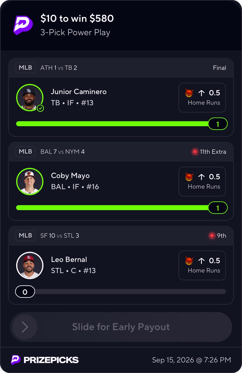 sharpdesk's tweet photo. Mayo with clutch inside the park HR in extra innings is insane #Gambling𝕏 https://t.co/aEDfFNPVTn