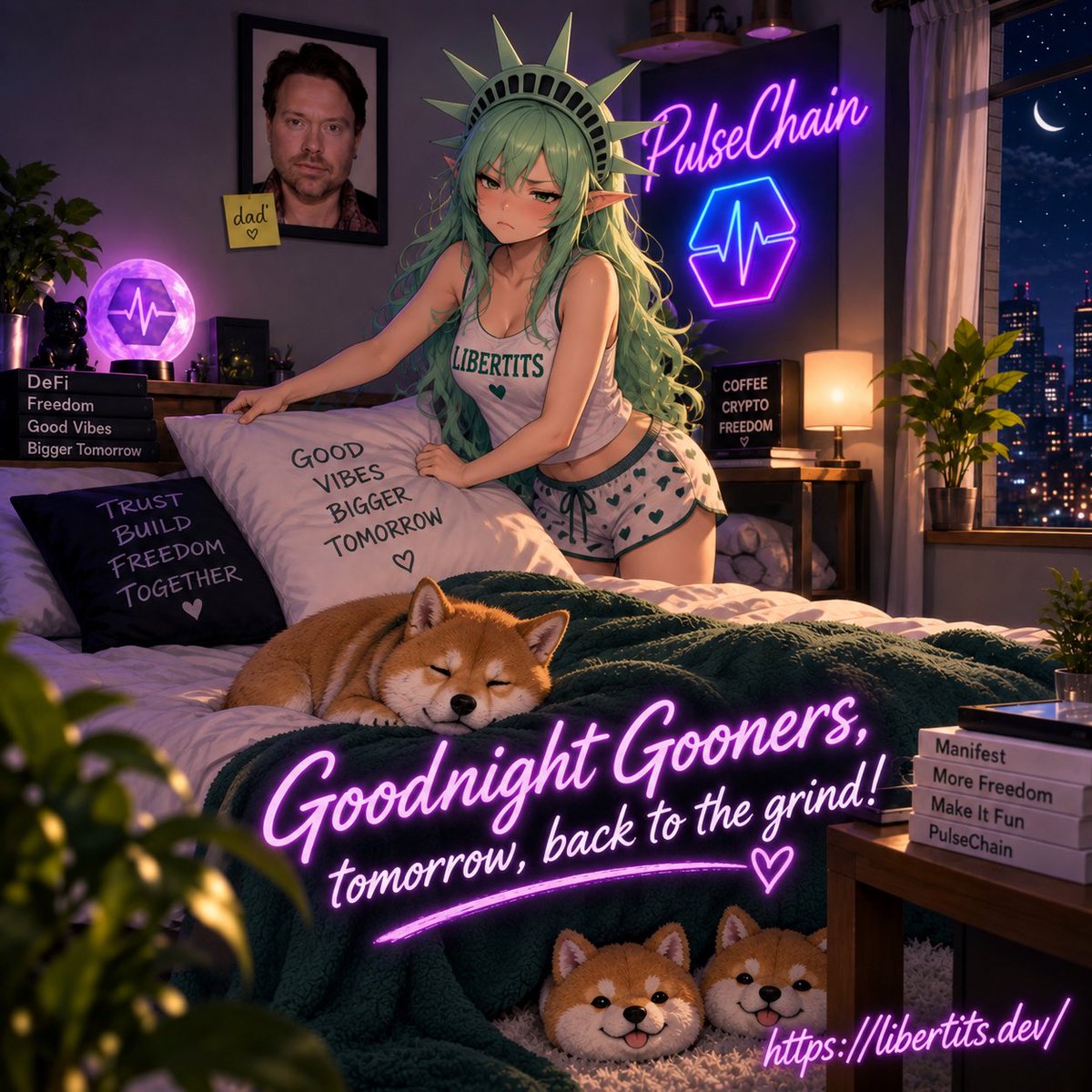 Veritatem_meam's tweet photo. Goodnight everyone, the Senate did not pump our bags. Fine. We’ll do it ourselves. 
#MakePulseChainFunAgain 

https://t.co/ODigAoBz3p

@LibertitsPLS 
@Libertits_pls https://t.co/OGM5SpZLTc