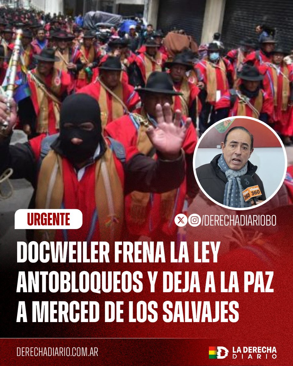 DerechaDiarioBO's tweet photo. 🚨🇧🇴 | DISFRUTEN LO VOTADO: La concejal paceña Alejandra Delgado denunció que el exmasista César Dockweiler se niega a promulgar la Ley contra los Bloqueos, a pesar de que el concejo municipal la aprobó hace más de dos meses: "Es una ley para impedir que los paceños estemos acorralados como lo hemos estado durante los 53 días".
