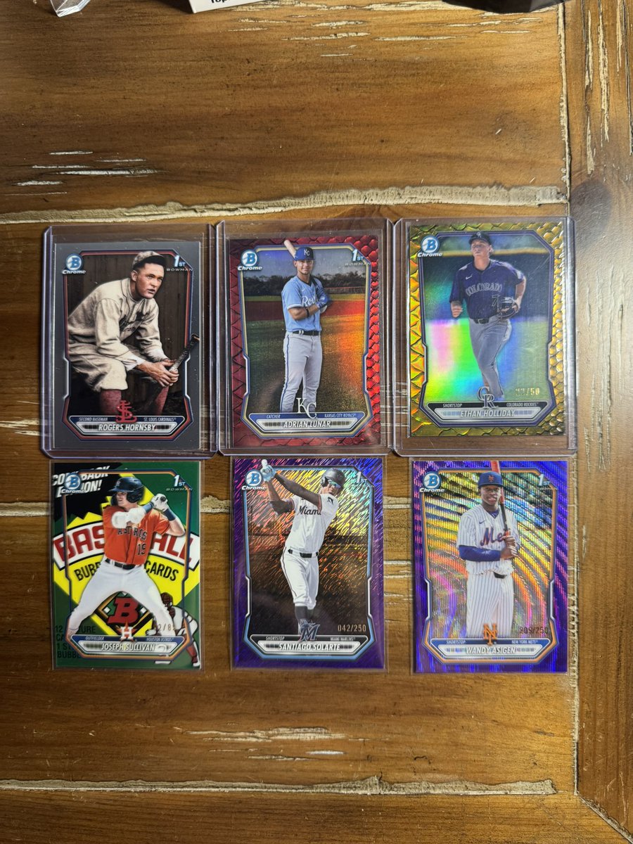 GhCardz21's tweet photo. 2026 Bowman Chrome hits available! 

Reply or DM with interest. No PWE, everything ships next day!! Likes and retweets appreciated! 

#thehobbyfamily #thehobby #buyselltrade #bowman #bowmanchrome https://t.co/nlKy40bubb