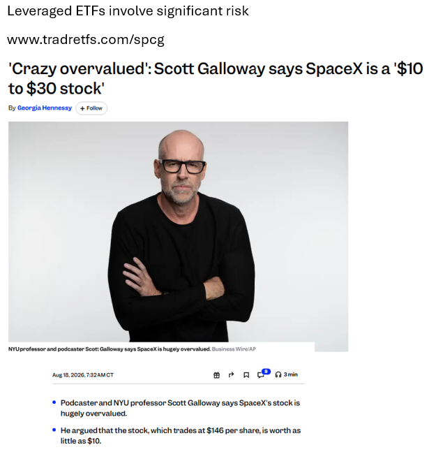 TeslaBoomerMama's tweet photo. 🤣🤣🤣

Want to remember how wrong @profgalloway these past eight years on Tesla?

2018

July 2018 — “wildly overvalued”; a 50% drop would start to look cheap on auto metrics. 
TSLA then (always split adjusted): ~$20.

September 2018 — stock would fall further; Tesla acquired; Musk possibly barred as officer/director. 
TSLA then: ~$18.

2019

May 2019 — “year Tesla comes undone”; below $100 within 12 months (that $100 ≈ $6.67 today) and likely acquired. 
TSLA then: ~$12–16 (May close ~$12.30).

October 2019 — lose 80% of value or disappear. 
TSLA then: ~$21.

Late October 2019 — “I was wrong on Tesla!” 
TSLA then: still ~$21.

2020–2021

Called it a story stock / tulip analog; admitted he’d been spectacularly wrong earlier. 
TSLA through 2020: ~$28 → ~$235 (year-end). 
2021 year-end: ~$352.

Annual “cut in half” calls

Late 2022, for 2023: record sales and cut in half again. TSLA then: ~$123. (It did not; 2023 close ~$248.)