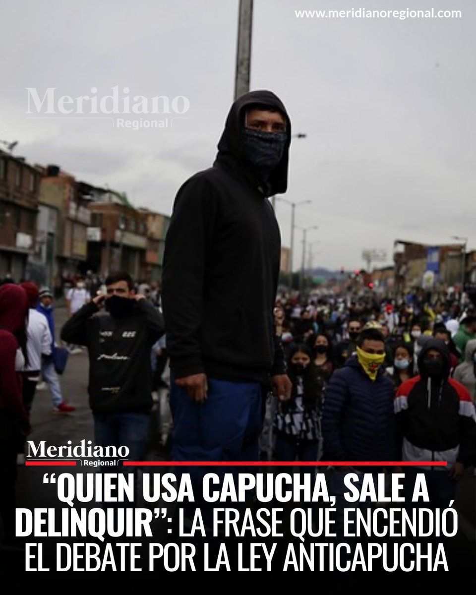 DanteBobadilla's tweet photo. En Colombia presentan "Ley anti capuchas". Un proyecto de ley que busca convertir en delito el ocultamiento deliberado de la identidad durante manifestaciones públicas. ¿Y en Perú cuándo? Ya estamos hartos de ver a esos malvivientes con capuchas, gorro y mascarilla. https://t.co/brnqhwdLAH
