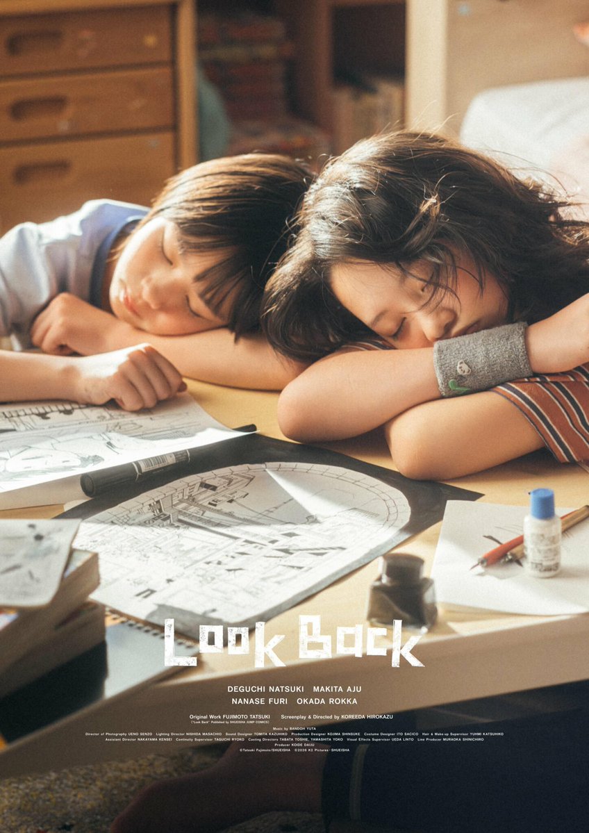 ruang_obrol's tweet photo. Film Look Back live action dari sutrada Hirokazu Kore-Eda akan tayang di bioskop Asia Tenggara mulai 29 Oktober 2026!!!

Diketahui dari postingan @SGIFFest, di mana tanggal 24 Oktober akan diadakan penayangan khusus &amp; dialogue bersama Hirokazu Kore-Eda di festival ke-35 mereka. https://t.co/soFDZNnFbu