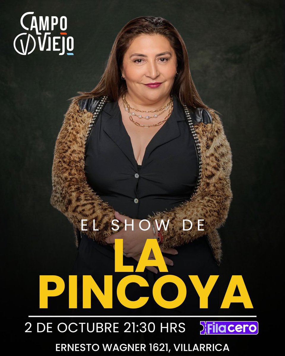 pincoyasinglam's tweet photo. ¡Lulos! Los espero a todos el próximo viernes 2 de octubre en Villarrica, ñeñe #GranHermano 
https://t.co/e7YdgWNcYK https://t.co/UOvIaYHEMA