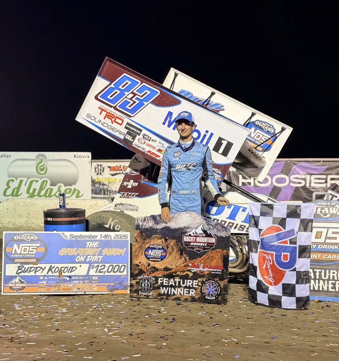 Sharp_Advantage's tweet photo. Longtime Sharp Advantage customer @MichaelKofoid wins at El Paso in an action packed feature.  Congrats @RothMotorsports 
#MadeinBrownsburg #Safety #TheOriginal #Comfort #Winning #CustomFit https://t.co/WOa7YjwQZC