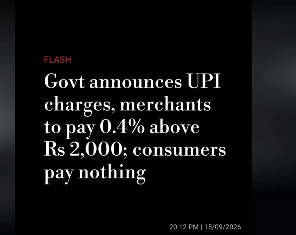 ak4tsay1's tweet photo. Absolutely disappointed by BJP government. They have billions of money to fund freebies. But cannot keep #UPI free. shittiest move ever, which will only lead to anti incumbency. 

Unfortunately, all parties now moving towards freebies and caste based politics 🤦🏻‍♂️ https://t.co/9YyTxpLULu
