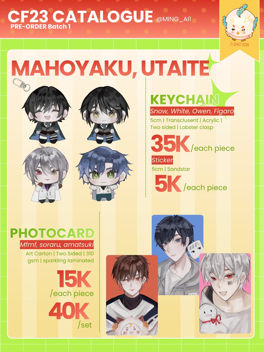 ming_ai1's tweet photo. 🩵&amp;🔁 are really appreciated!
Hello! My batch 1 PO for #CF23 is open ( ＾ω＾ )

✉️ PO OTS &amp; Mail Order
📅 Open until 22 Sept 2026
⏰ Both Days

Fandom list : Alienstage, Mahoyaku/Mhyk, ORV

🔗 https://t.co/lLk2OeTllj

#cf23catalogue #comifuro23 https://t.co/dd1uiLrc4E