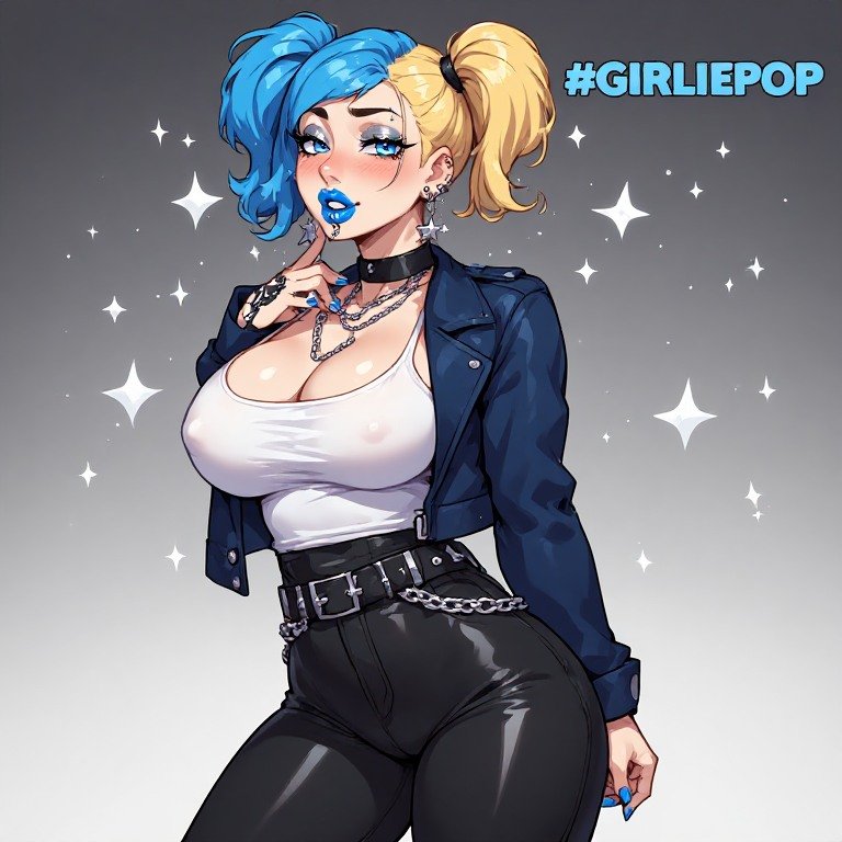 Seleneslops's tweet photo. Heya everyone! Yall gotta meet Circe! She's our lead guitarist, this girl can really SHRED! I'm like, totes jealous of her huge knockers TOO 🤭🤭💞
#girlieslop https://t.co/ujKgE8iKTg