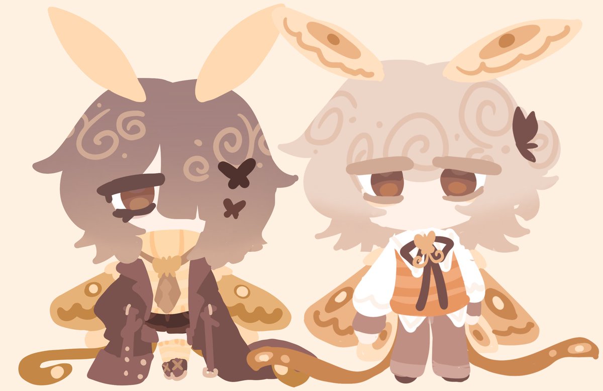 LavinDare's tweet photo. moth sibling concepts…. mothlings if i may #oc https://t.co/CjJtswMqRB