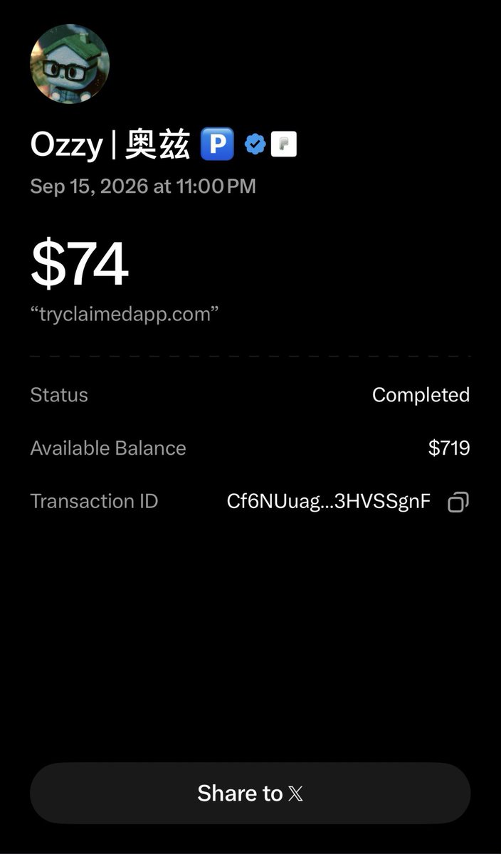 UseClaimed's tweet photo. $OZZY generated $74 for @MEADGod 

Transaction ID: Cf6NUuagfsnAE3HVSSgnF https://t.co/ylRFgNhnBr