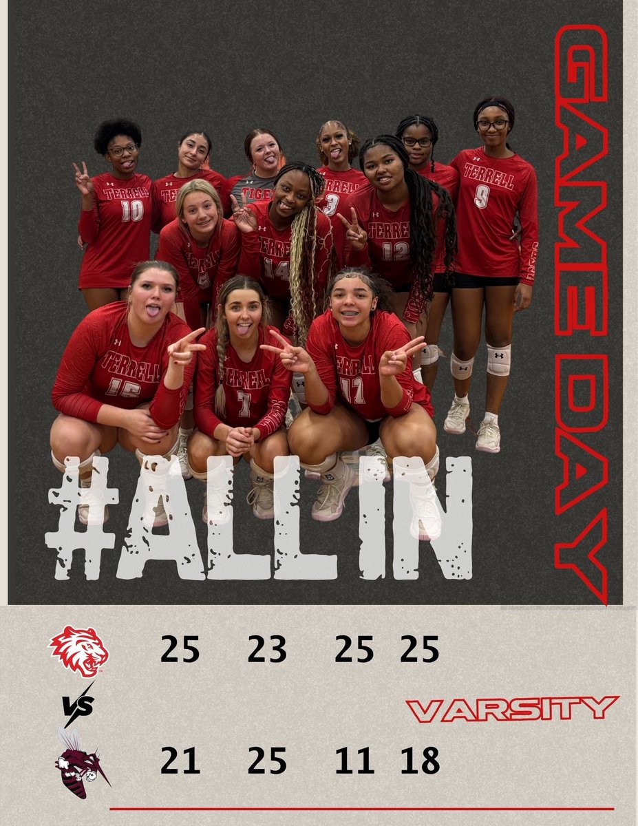 TerrellTigersVB's tweet photo. #ALLIN #LTVB #TERRELLPROUD
#TERRELLSTRONG https://t.co/ztLrkhcIav