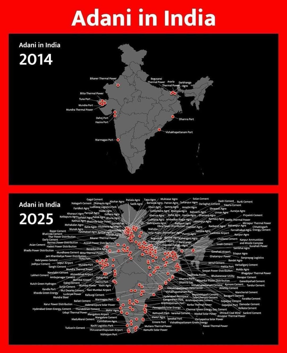 malpani's tweet photo. Adani has conquered India far faster than the East India Company .
It helps when you have the government in your pocket 😂 https://t.co/51mHrdMoiI