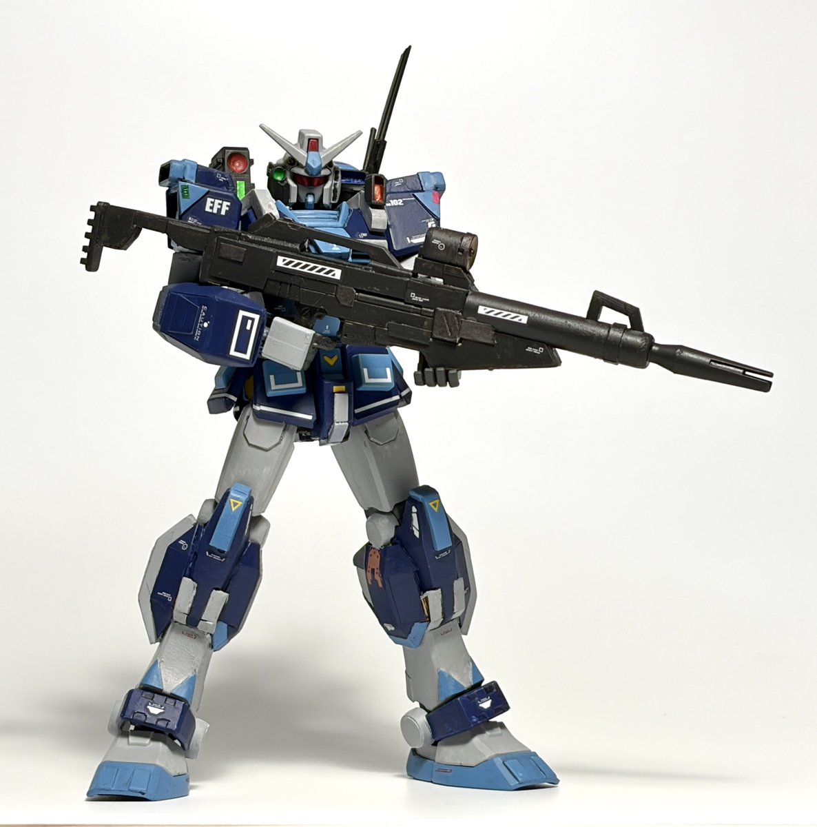 gpo144's tweet photo. MSV-R登場 の「ガンナーガンダム」風をEGガンダムで自作しました、で試し撮り。

今月の三機目。

#ガンプラ https://t.co/lvCA8WZeR2