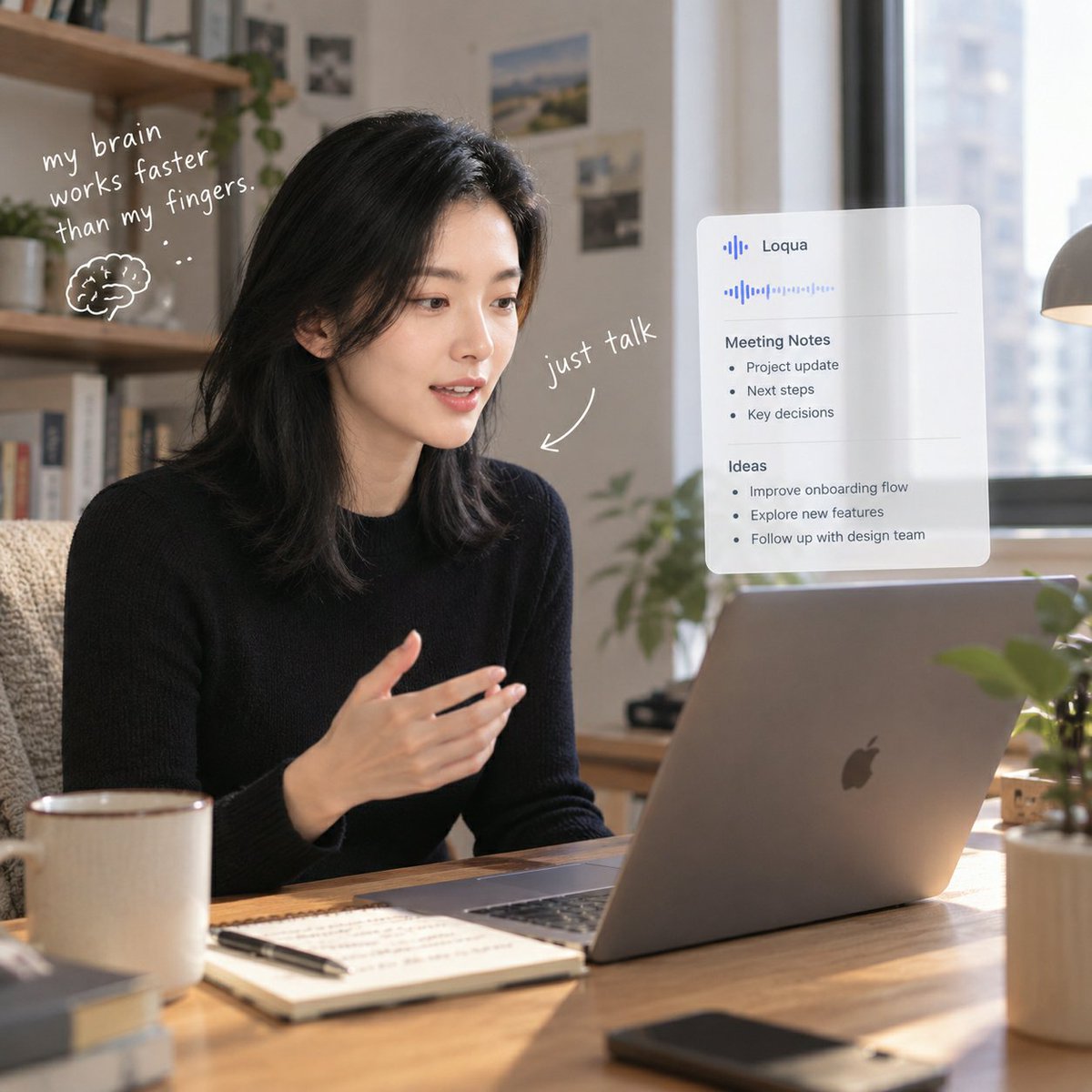 jshzhou0731's tweet photo. Sometimes I think my hands are just too slow for my brain. By the time I open a doc, find the right place to type, and start writing, half the idea is already gone.
That’s one reason I’ve been building and using Loqua.#AI #Loqua https://t.co/b1mYZUqZFR