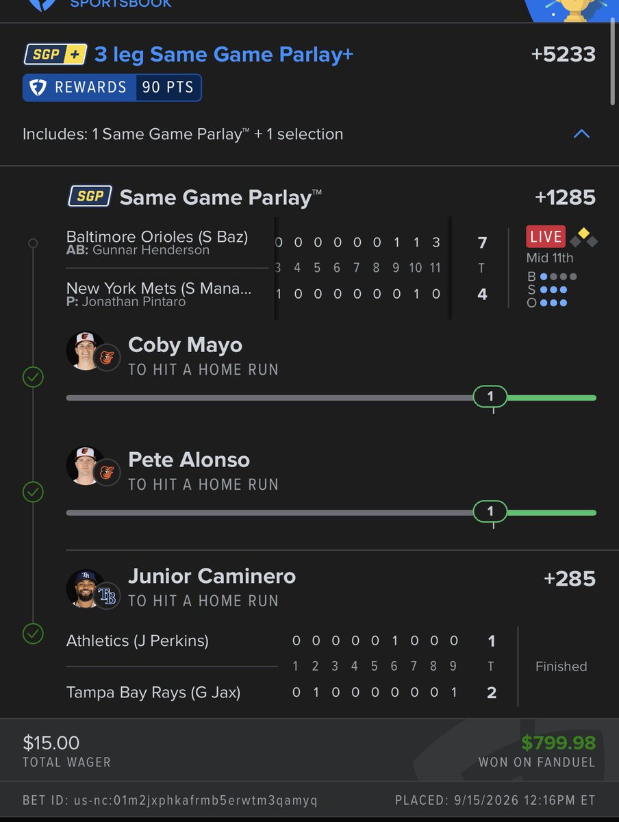 itsnyah_'s tweet photo. Yalll i finally hit!! #mlb #HomeRunParlay https://t.co/7IL0UUiDGy